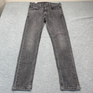 Levis 510 Jeans Mens 31x32 Gray Slim Straight Mid Rise Light Wash Stretch Denim